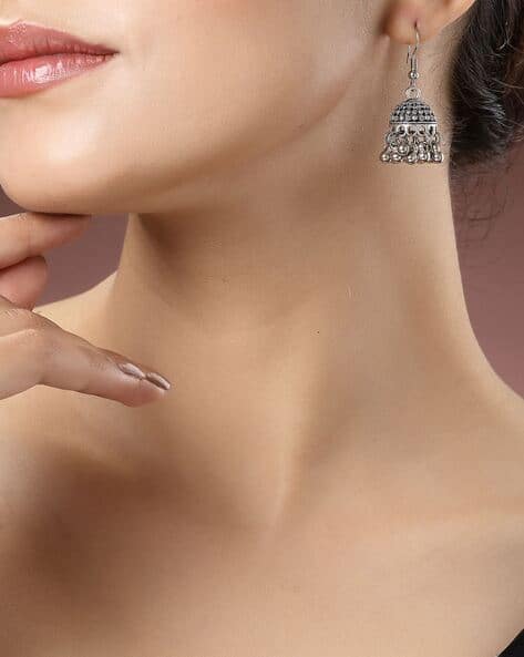 Silver-Plated Jhumkas