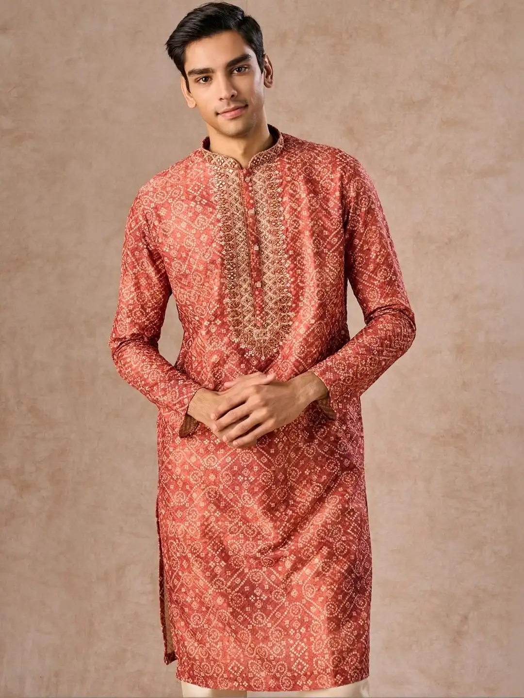 Manyavar Linen Kurta for Men