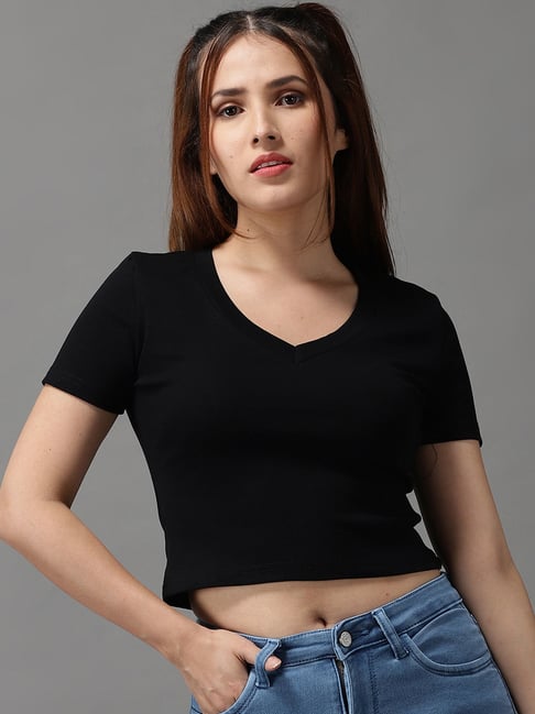 Cotton fitted tops for women