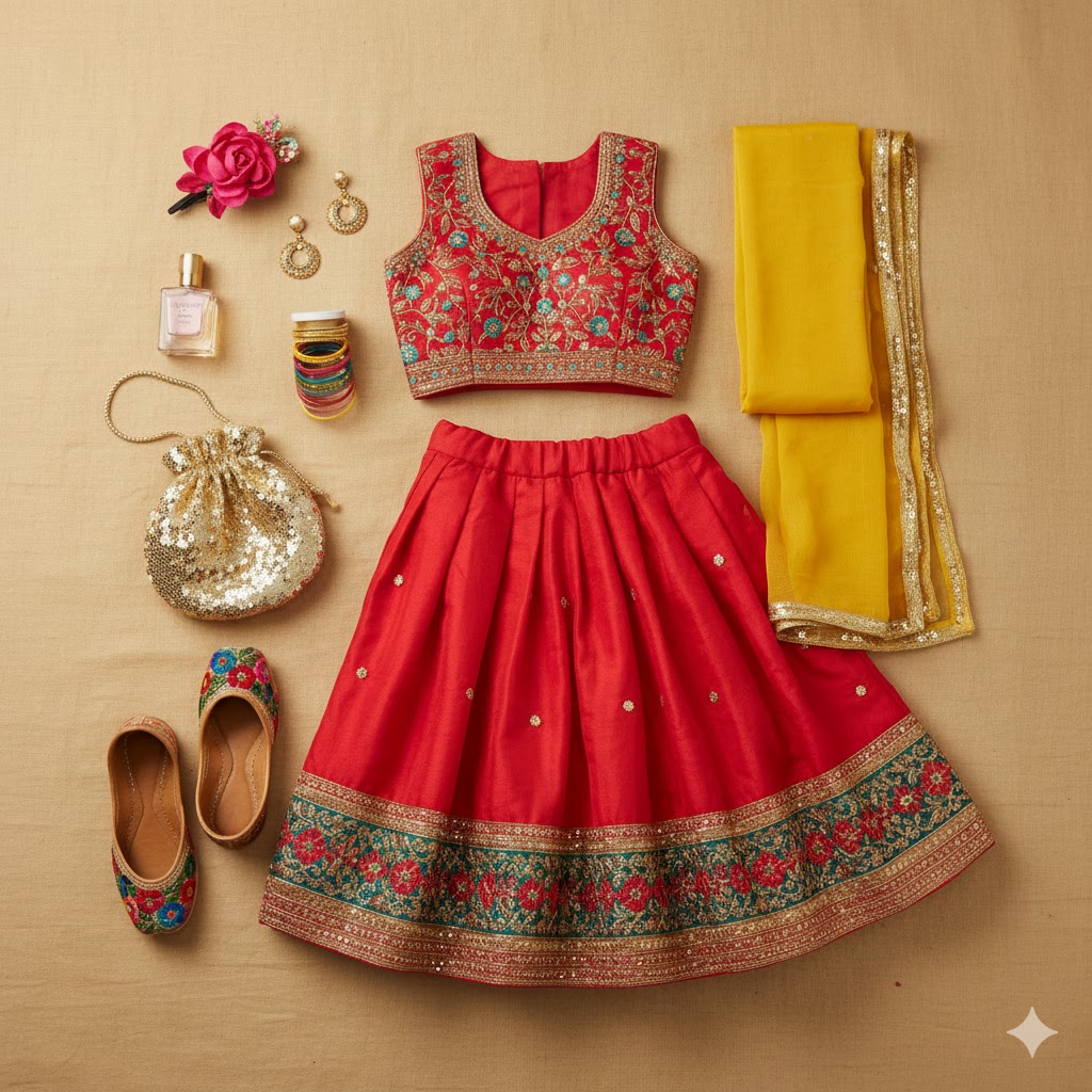 Adorable Children’s Festive Outfit Flat Lay Inspiration