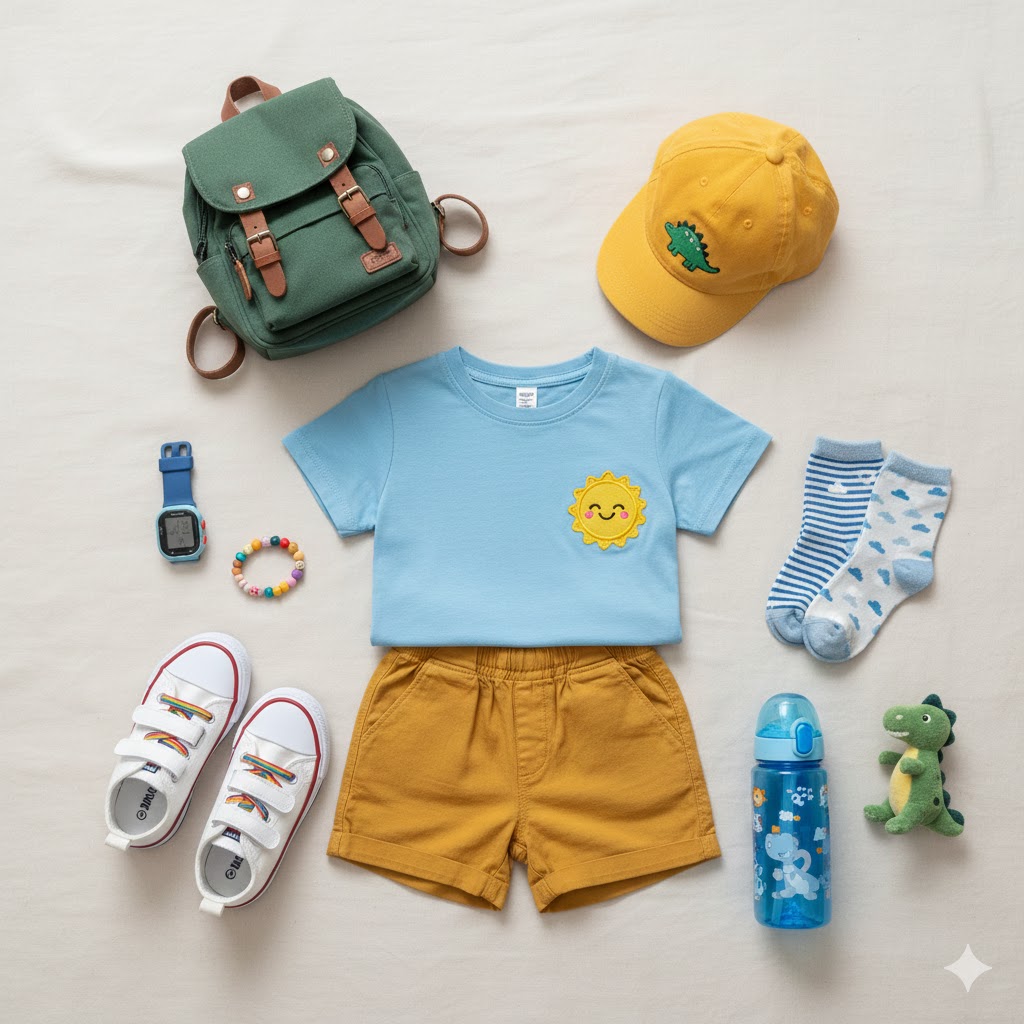 Cute Children’s Casual Outfit Flat Lay Inspiration