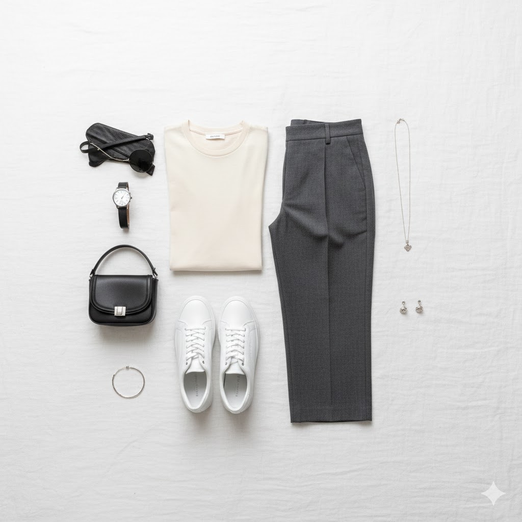Minimal Women’s Outfit Flat Lay Style Inspiration