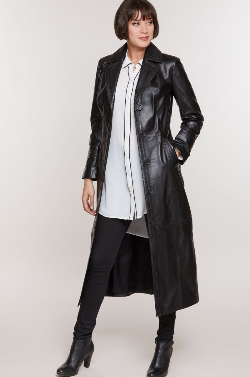 13 Long leather coat ideas in 2021 | long leather coat, leather coat,  leather