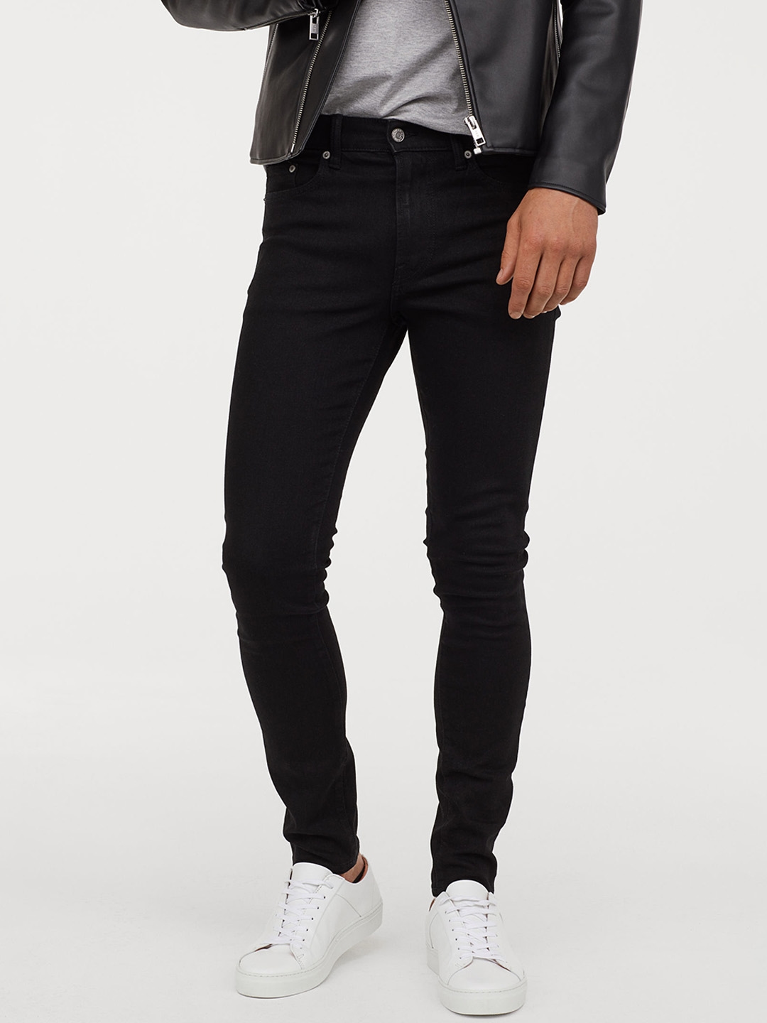 Buy H&amp;M Men Black Clean Look Skinny Jeans - Jeans for Men 10376053 | Myntra