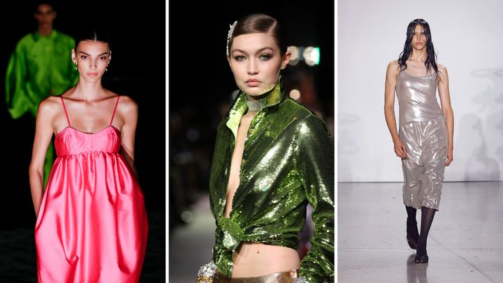 Get The Fashion Week Trend: Dripping-Wet Metallics, Sequins And Satins |  HuffPost Life