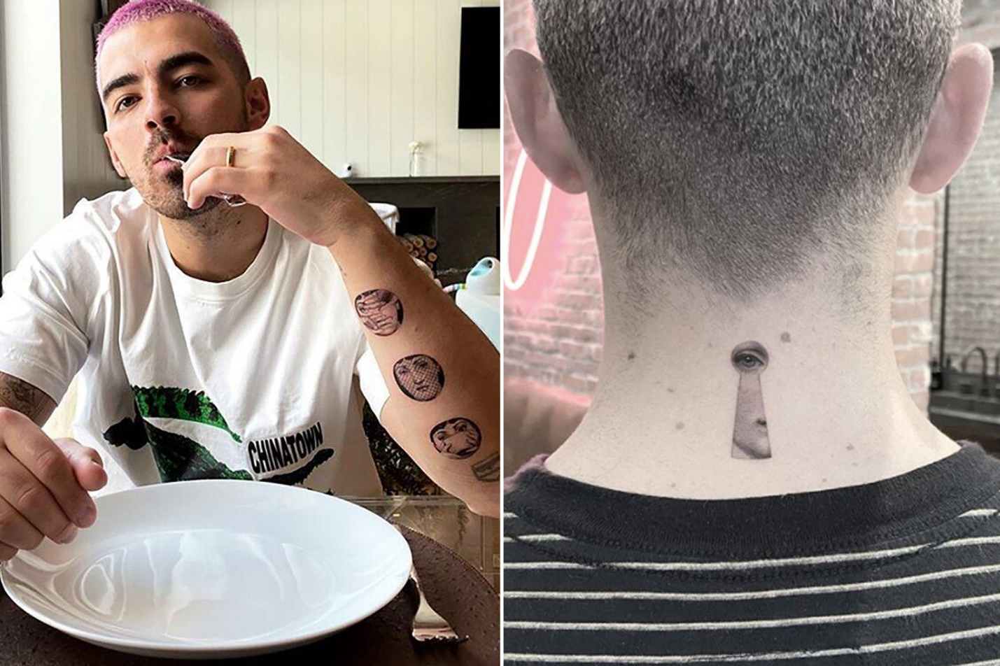 Joe Jonas fans think his neck tattoo is a Sophie Turner tribute