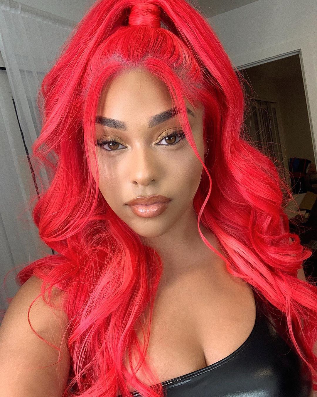 Jordyn Woods Has Fire-Engine Red Hair Now and Posted It on Instagram