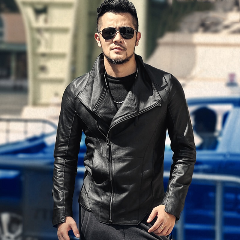 Men new British style zipper genuine leather jacket sheepskin top quality  fashion brand design men leather jacket casual L1004|men brand leather  jacket|mens designer leather jacketsmen fashion leather jacket - AliExpress