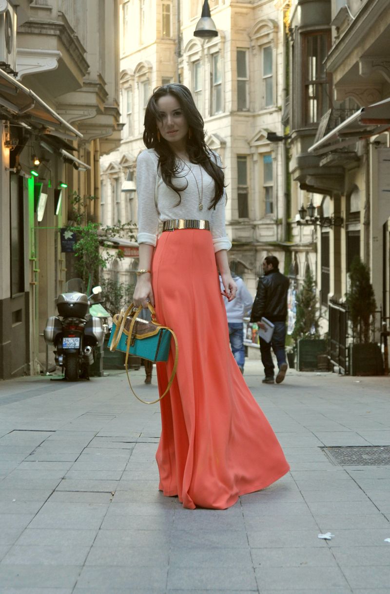 styleboom! | Hottest fashion trends, Fashion, Coral maxi skirts