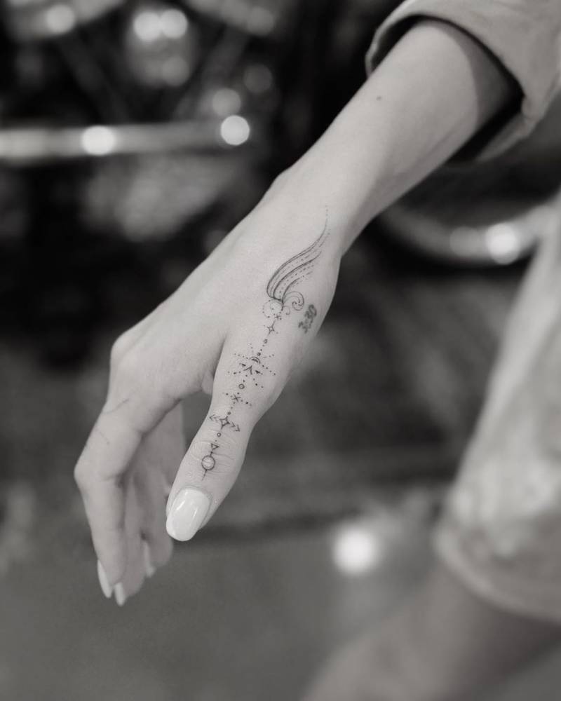 Hailey Biebers Symbols Tattoo