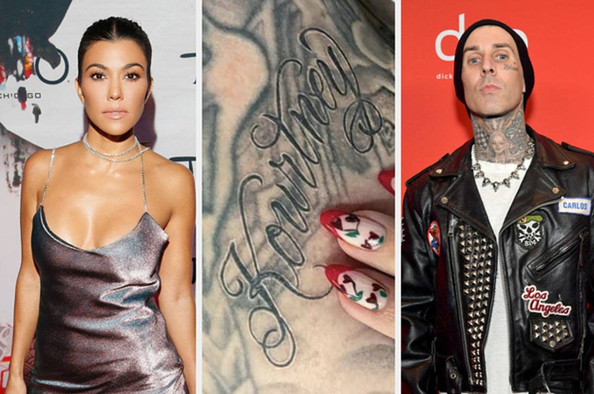 Travis Barker Gets Kourtney Kardashian Tattoo